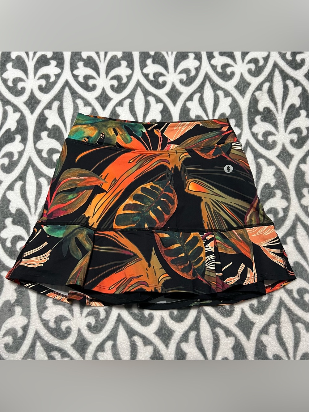 Dona Jo Women’s Tropical Print Tennis Skort Skirt with Built in Shorts
Size 1